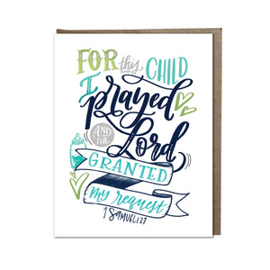 For This Child I Prayed Card