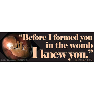 Bumper Sticker - Before I formed You...