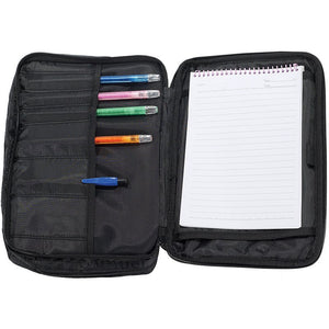 Deluxe Organizer with Study Kit Bible Cover, Black, Extra Large