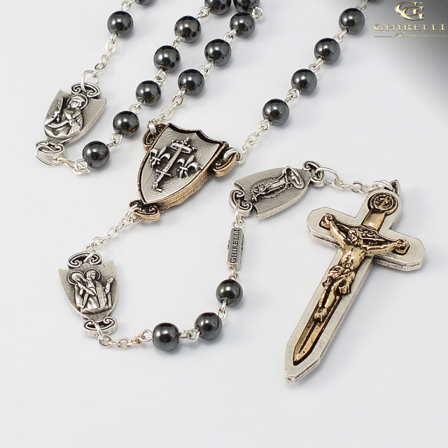 6mm Hematite Woman's Warrior's rosary