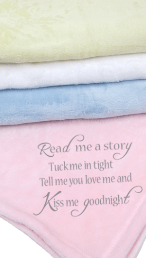 Kiss Me Goodnight Baby Blanket (30" x 40")