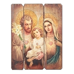 15" H Holy Family Decorative Panel