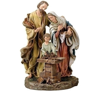 9.5"H Holy Family in Carpenter Shop
