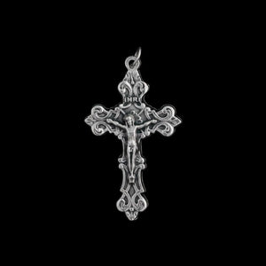 Silver Crucifix & 11.5" Stainless Steel Chain