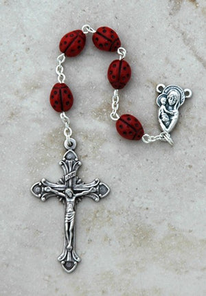 Ladybugs Rosary - Italian Glass beads