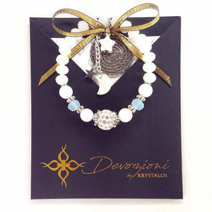 Our Father Prayer Bracelet (white or black)