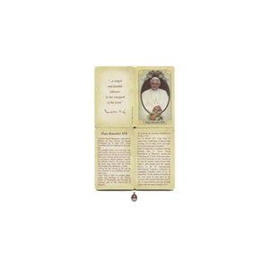 Pope Benedict Prayer Card & Medal