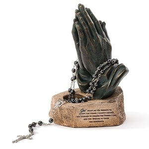 6.25" H Praying Hands Tabletop Rosary Holder