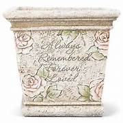 7" H Memorial Garden Planter: "Always Remembered, Forever Loved"