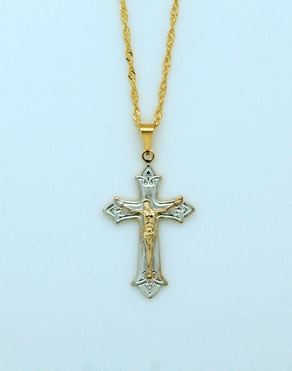 Brazilian Gold & Silver Crucifix
