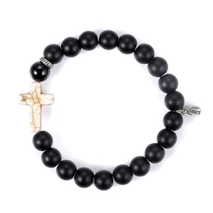 Men's Faith Bracelets (black onyx or tiger eye)