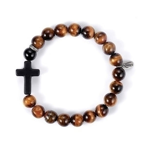 Men's Faith Bracelets (black onyx or tiger eye)
