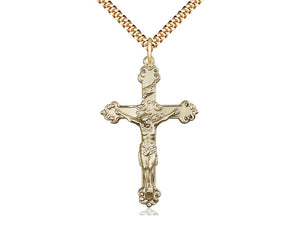 GF Crucifix Gold Filled w/ CH 18"