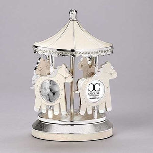 8" Ivory Baby Photo Carousel