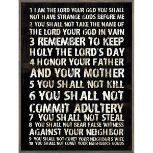 10 Commandments - 15x19 framed
