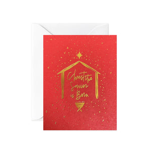 Christ The Saviour Is Born Christmas Card