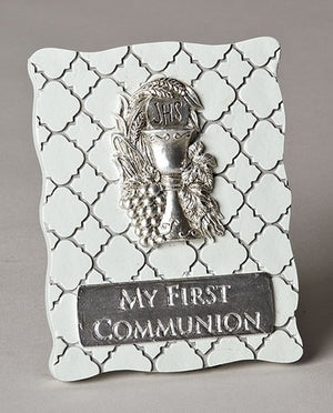 4.5" First Communion Desk Plaque