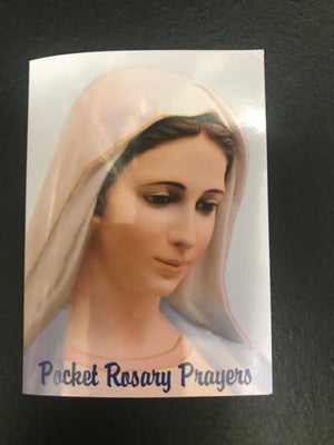 Rosary Prayers - Pocket Size Pamphlet