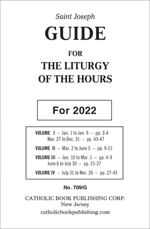 Liturgy Of The Hours Guide For 2022 (Large Type)
