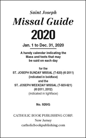 2020 Annual Missal Guide