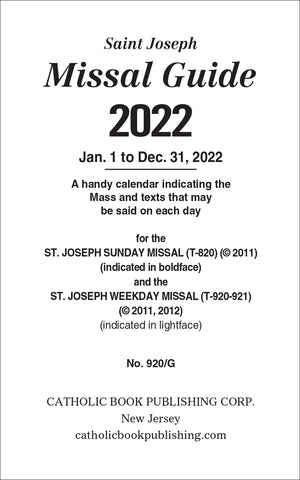 Missal Guide For 2022