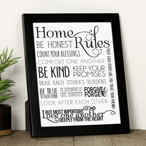 Home Rules Contemporary Print
