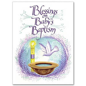 Blessings on Baby's Baptism - Card