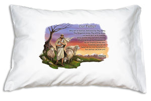 Good Shepherd/Our Father Prayer Pillowcase