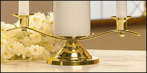 Brass Curved Silhouette Unity Candle Holder