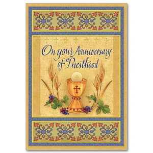 On Your Anniversary of Priesthood - Card