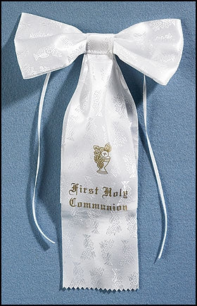 First Communion Arm Bow-Chalice Brocade