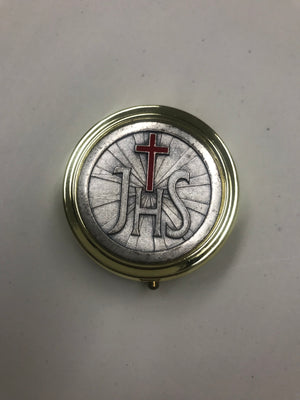 Pyx - JHS with Red Enamel Cross