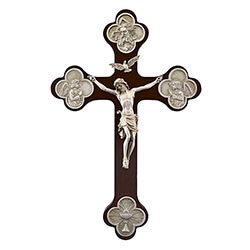 12" Trinity Crucifix with Budded Cross