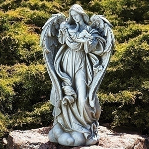 Garden Statue - 25.25" H Angel with Baby