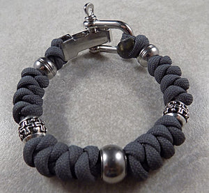 Church Militant Bracelet (Adjustable, Black Cord)