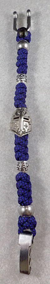 Crusader Bracelet (Blue & Black Cord)