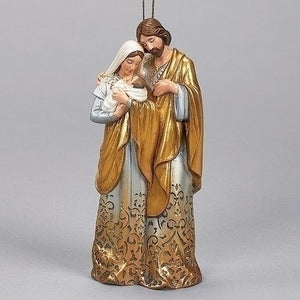 4.75" H Holy Family Ombre Gold/Ivory Standing Ornament