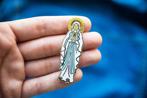 Our Lady of Lourdes Enamel Pin