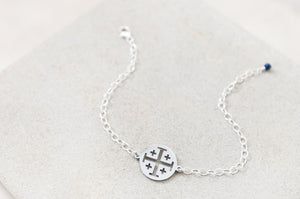 Jerusalem Cross Bracelet (sterling silver)