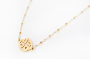 Jerusalem Cross Necklace 14k gold-plated/filled)