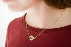 Jerusalem Cross Necklace 14k gold-plated/filled)