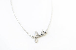 Fiat Necklace (sterling silver chain)