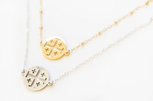Jerusalem Cross Necklace (sterling silver)