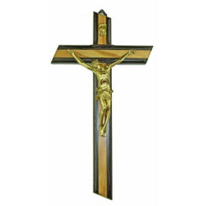 10" Gold 2-tone Crucifix