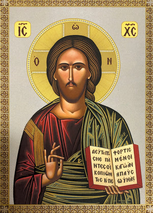 Christ Blessing Icon 8x10