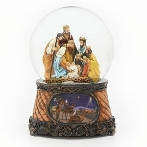 6"H Musical Nativity Dome w/3 Kings Wind Up