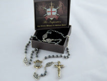 The Warrior's Rosary with Male Saints - 6mm Hematite