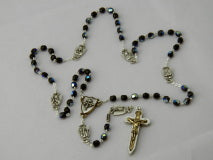 The Warrior's Rosary with Female Saints - Bohemian Black