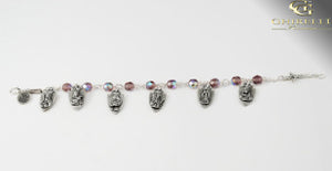 7mm Amethyst Warrior's Rosary™ Decade Bracelet for Women