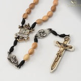 The Warrior's Rosary with Male Saints - Olive Wood